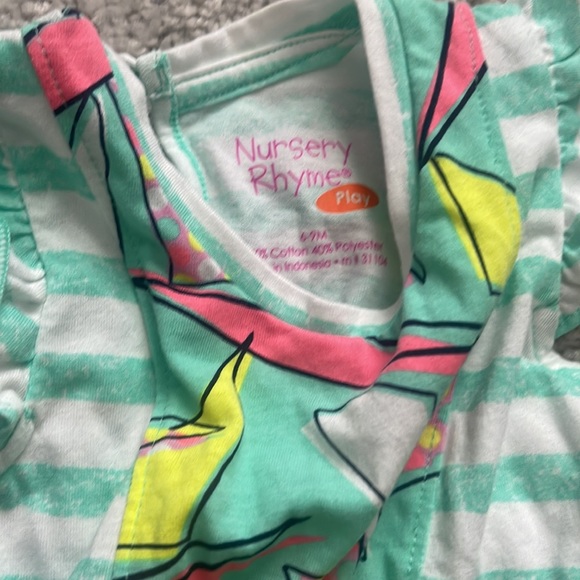 Lime Green girls Cat & Jack swimsuit + Coverup - Picture 5 of 5